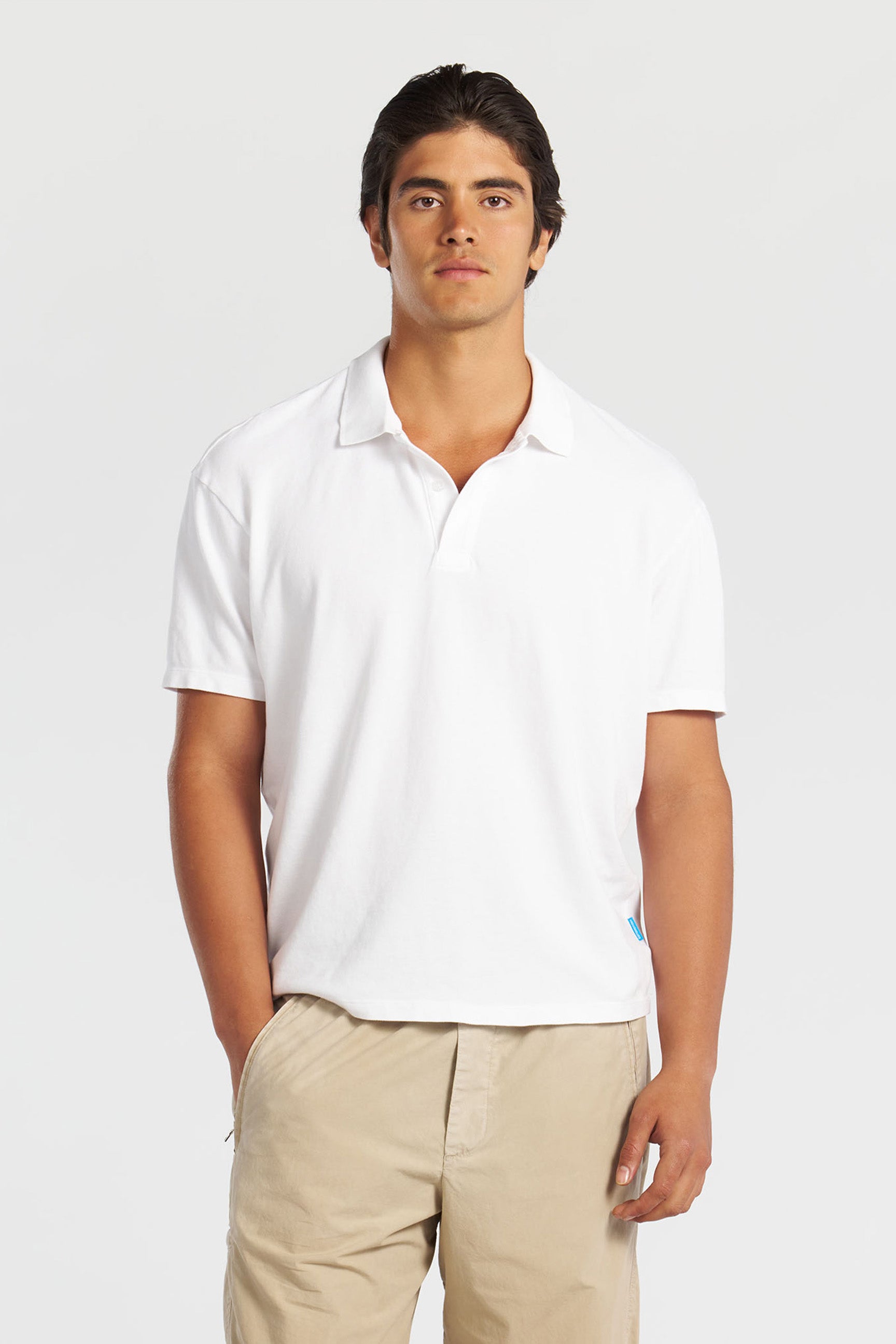 Lennon Polo Tee White - Cotton Citizen Men's Relaxed Fit Polo