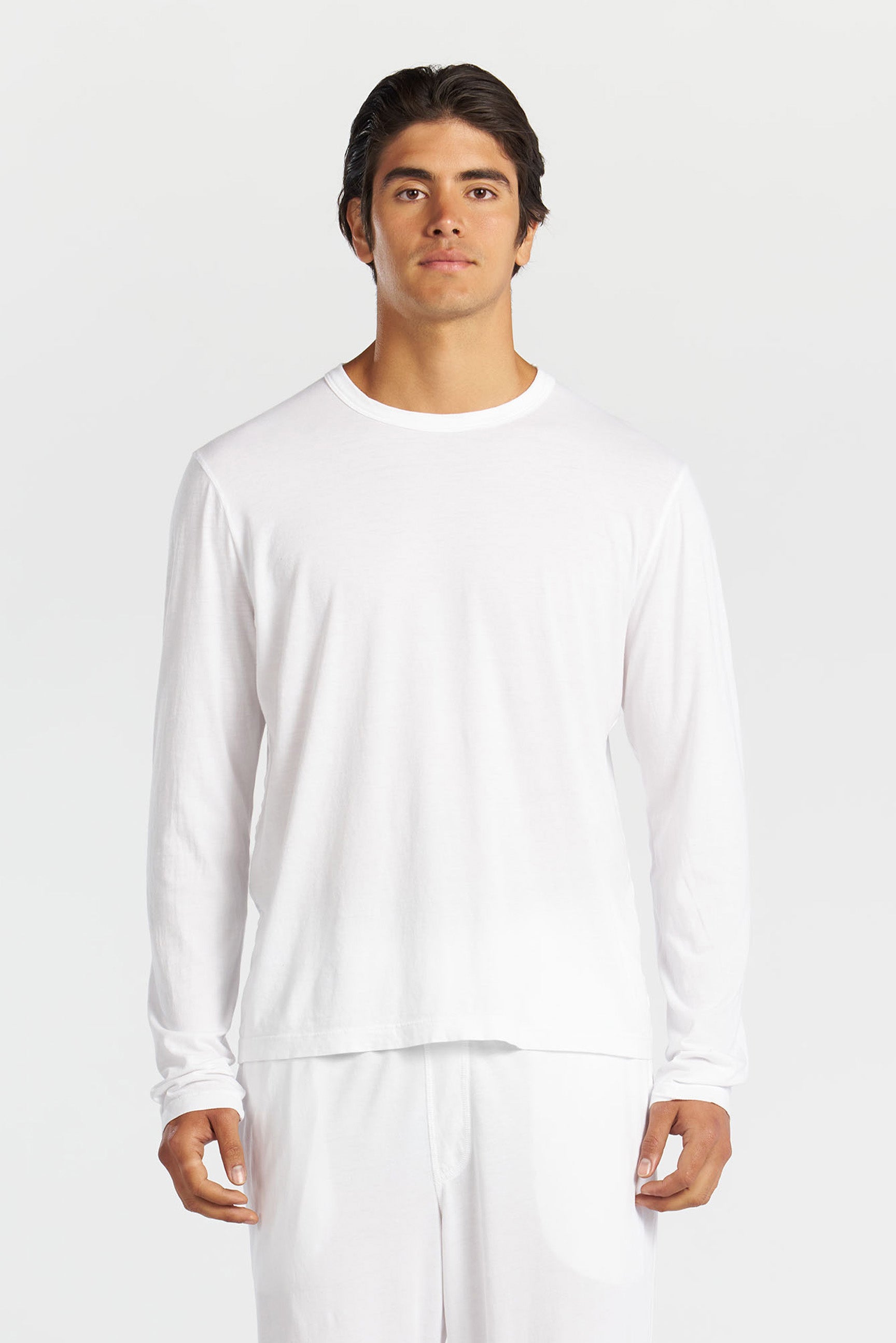 Classic Crew Long Sleeve Shirt - White | Cotton Citizen