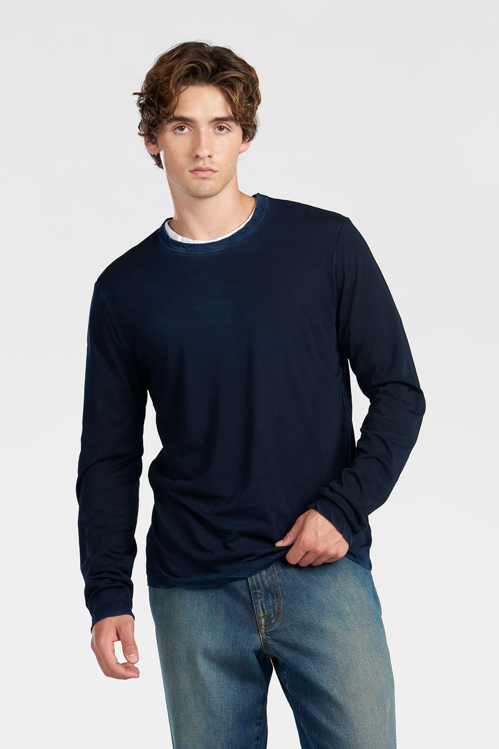 Men's Classic Crew Long Sleeve Shirt | 100% Supima Cotton – Cotton