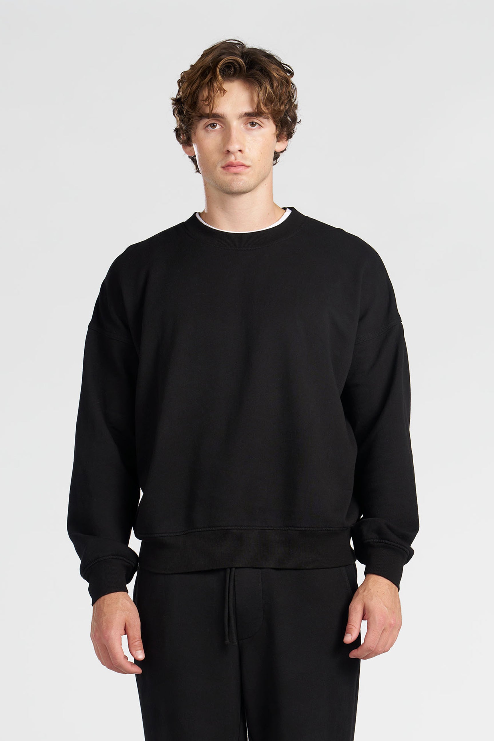 GIU GIU Distance Crew-Neck サイズM Montreal Crew Sweatshirt - Jet Black | Cotton Citizen
