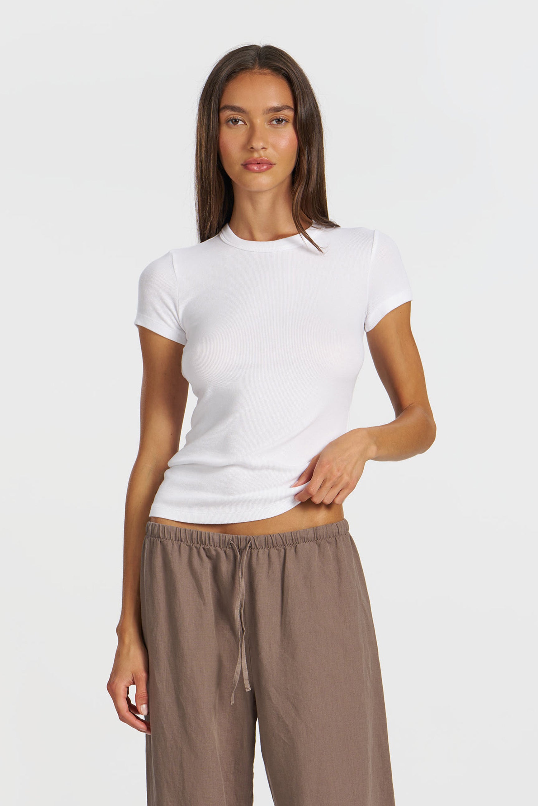Verona Slim-Fit Modal Tee - White | Cotton Citizen