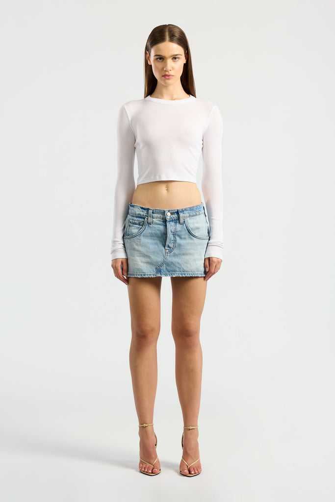 Cotton citizen mini zip skirt hotsell