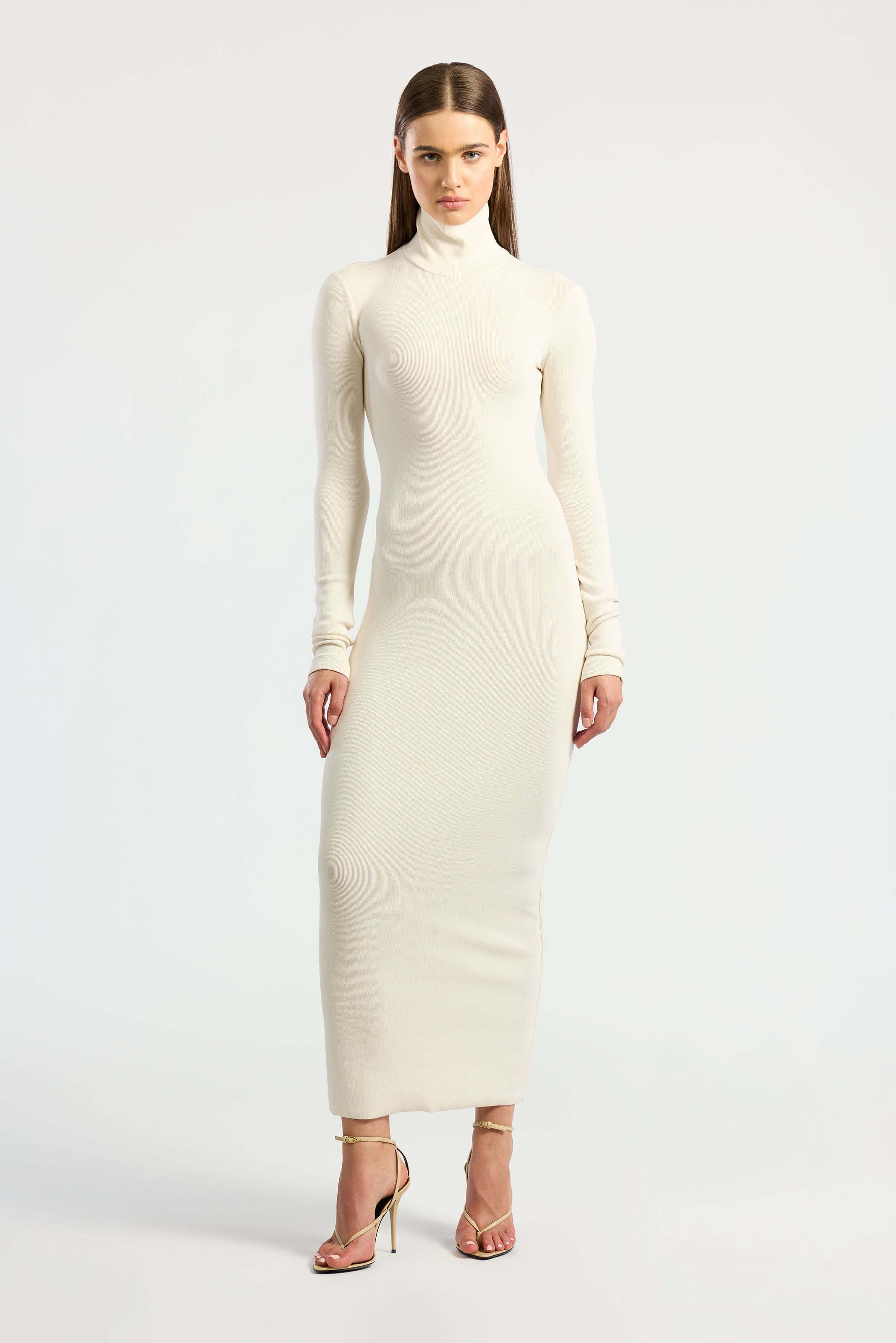 Verona Turtleneck Maxi Dress XS / Bone Verona Turtleneck Maxi Dress XS / Bone
