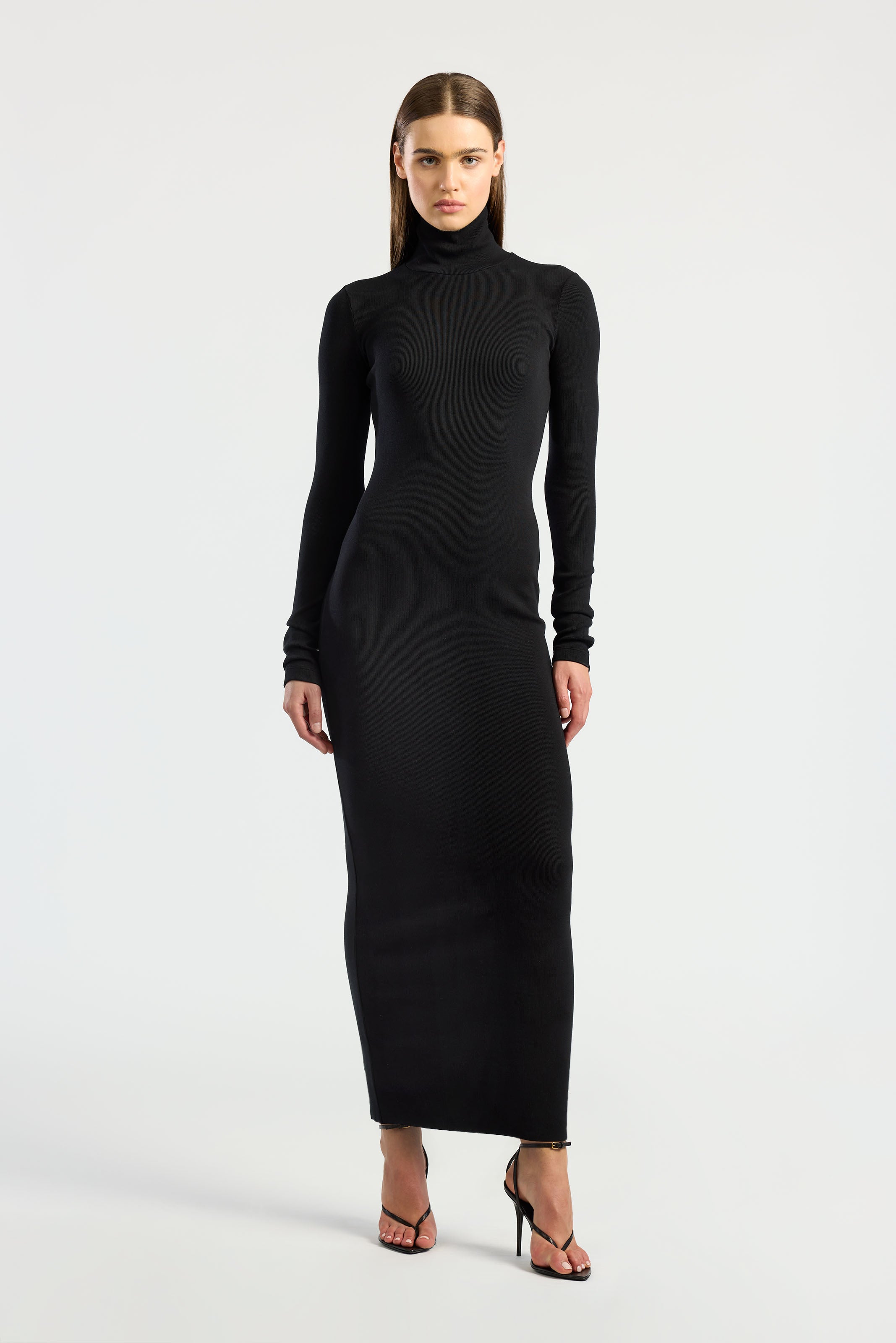 Cotton Citizen Verona Turtleneck Maxi Dress - Jet Black Cotton Citizen Verona Turtleneck Maxi Dress - Jet Black