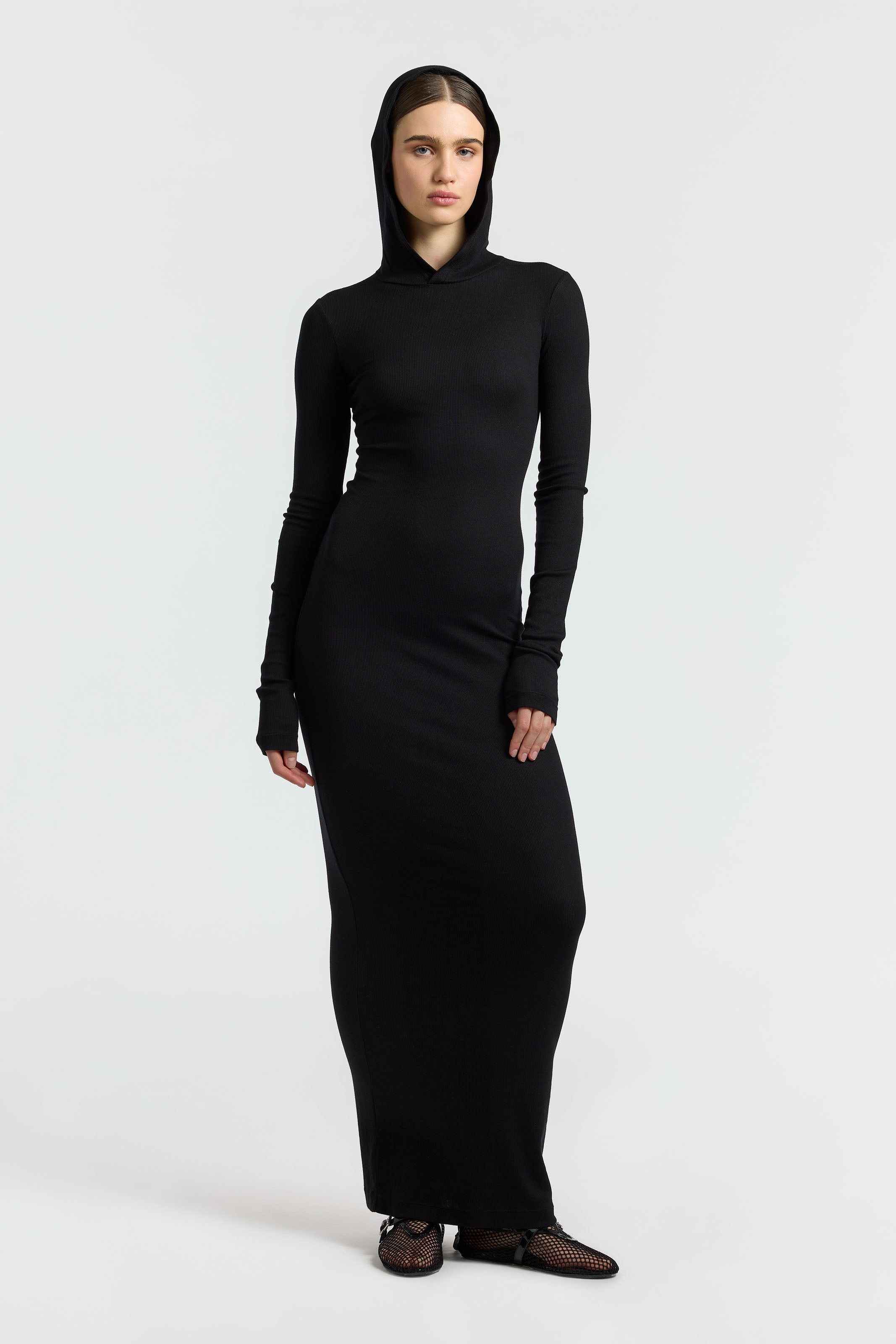 Verona Hoodie Dress S / Black Cast