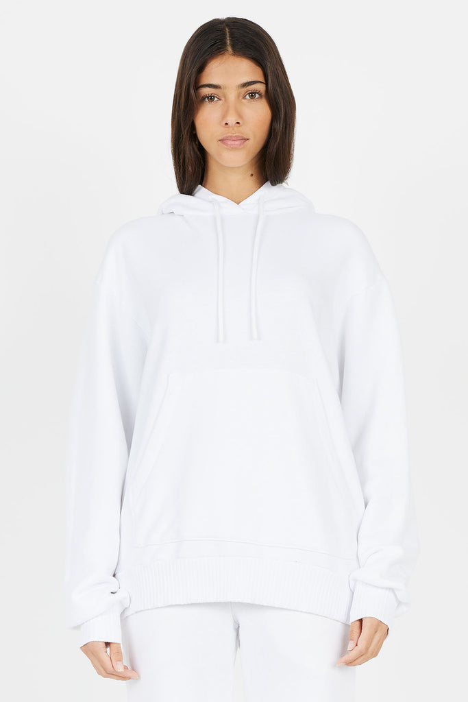 Oversized Fit Cotton Hoodie - Off-white - Men