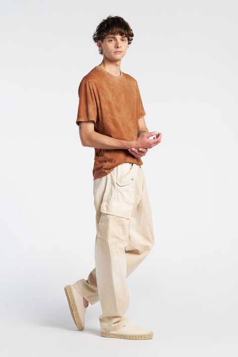 classic crewneck tee in vintage pecan - premium cotton 