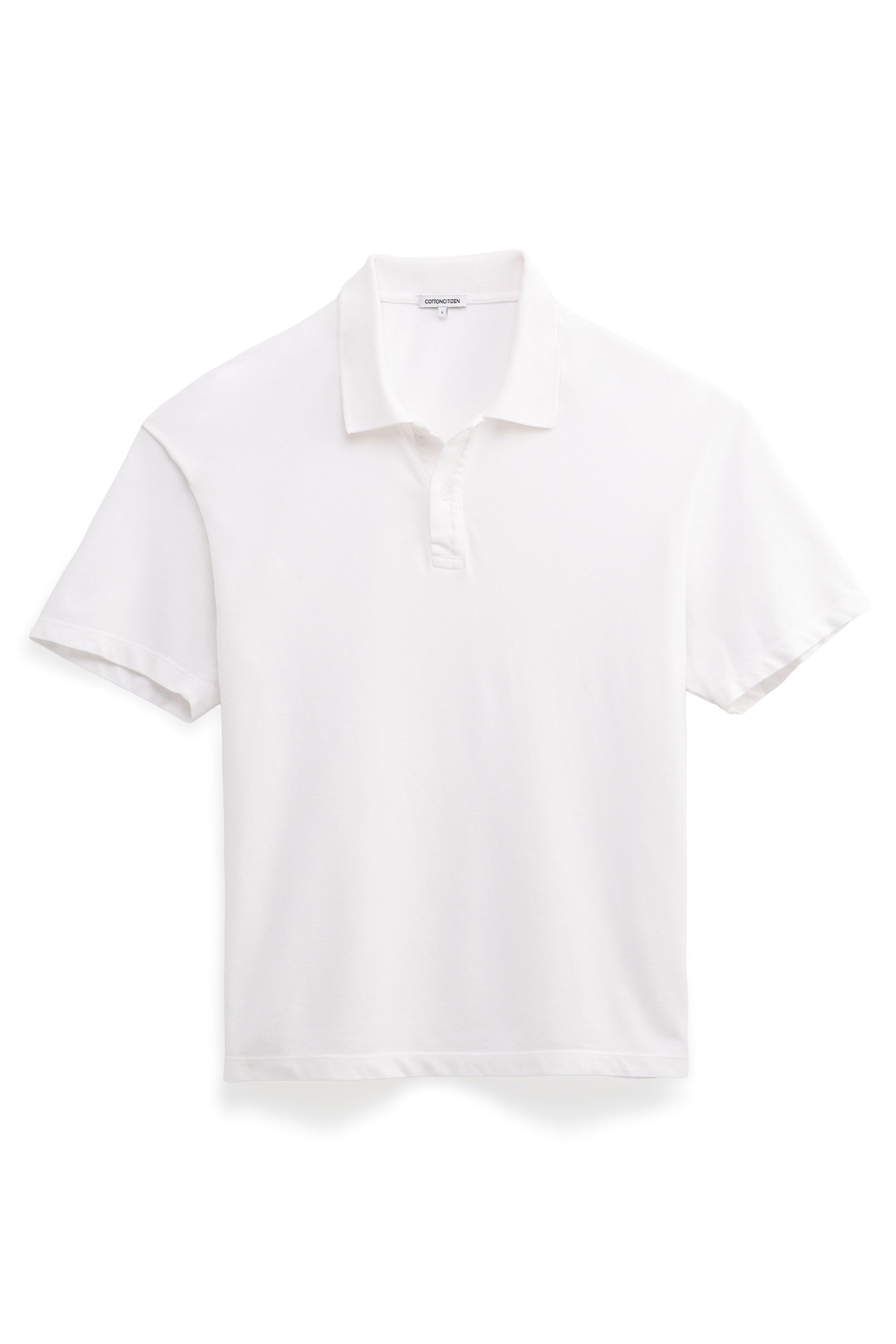 トップス papier Polo tee/white Lennon Polo Tee White - Cotton Citizen Men's Relaxed Fit Polo