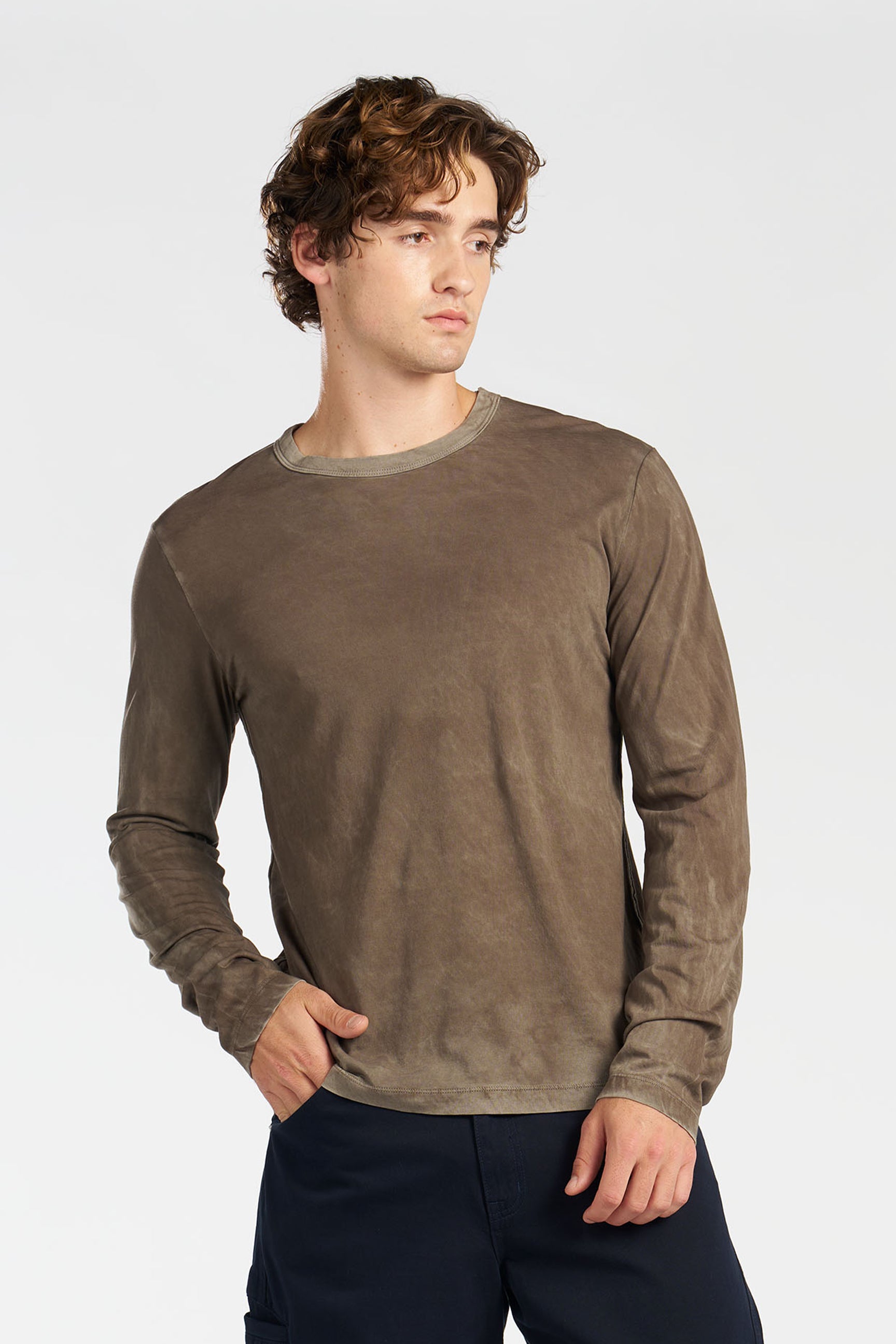 Men's Classic Crew Long Sleeve Shirt | 100% Supima Cotton – Cotton