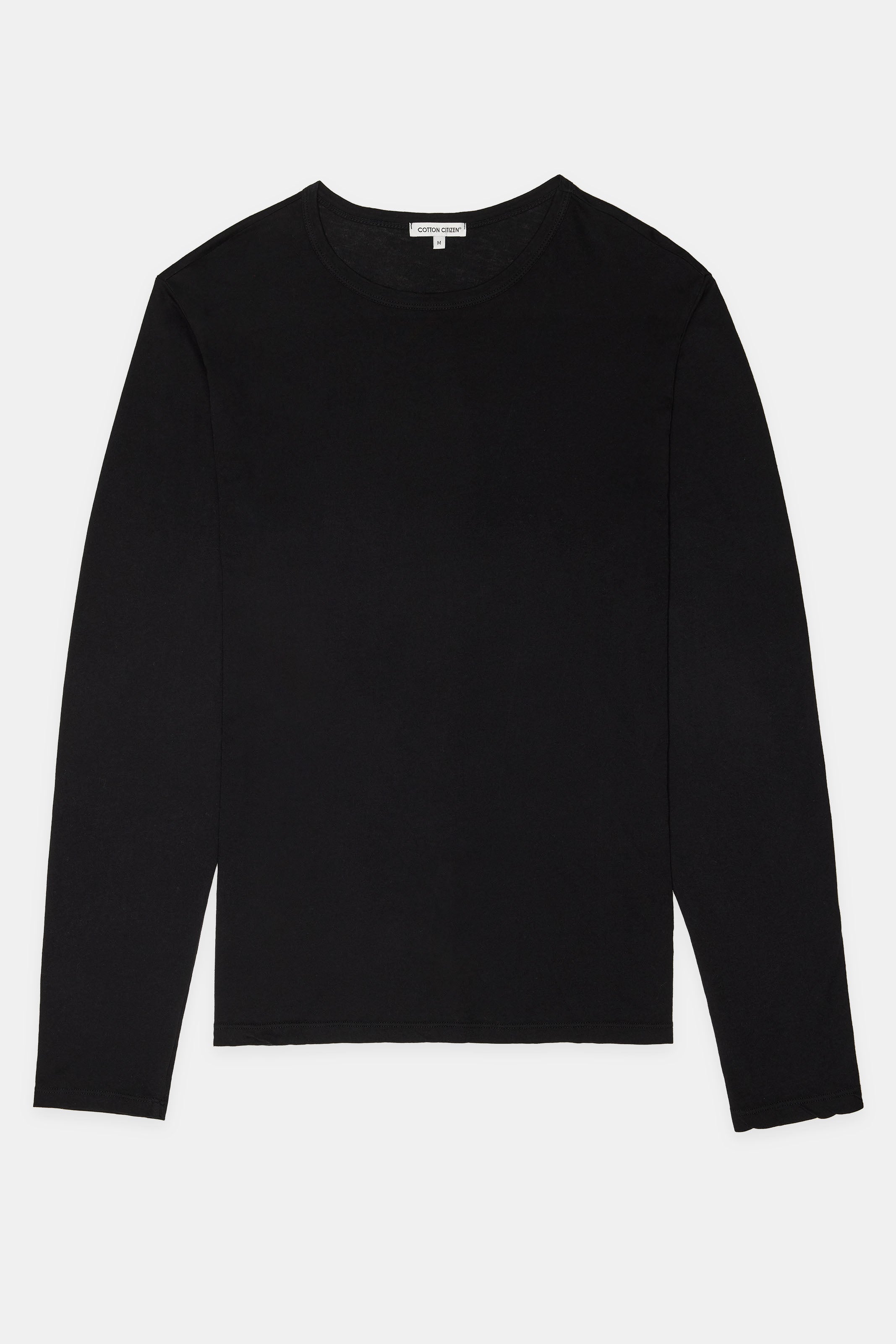 Classic Crew Long Sleeve Shirt - Jet Black | Cotton Citizen