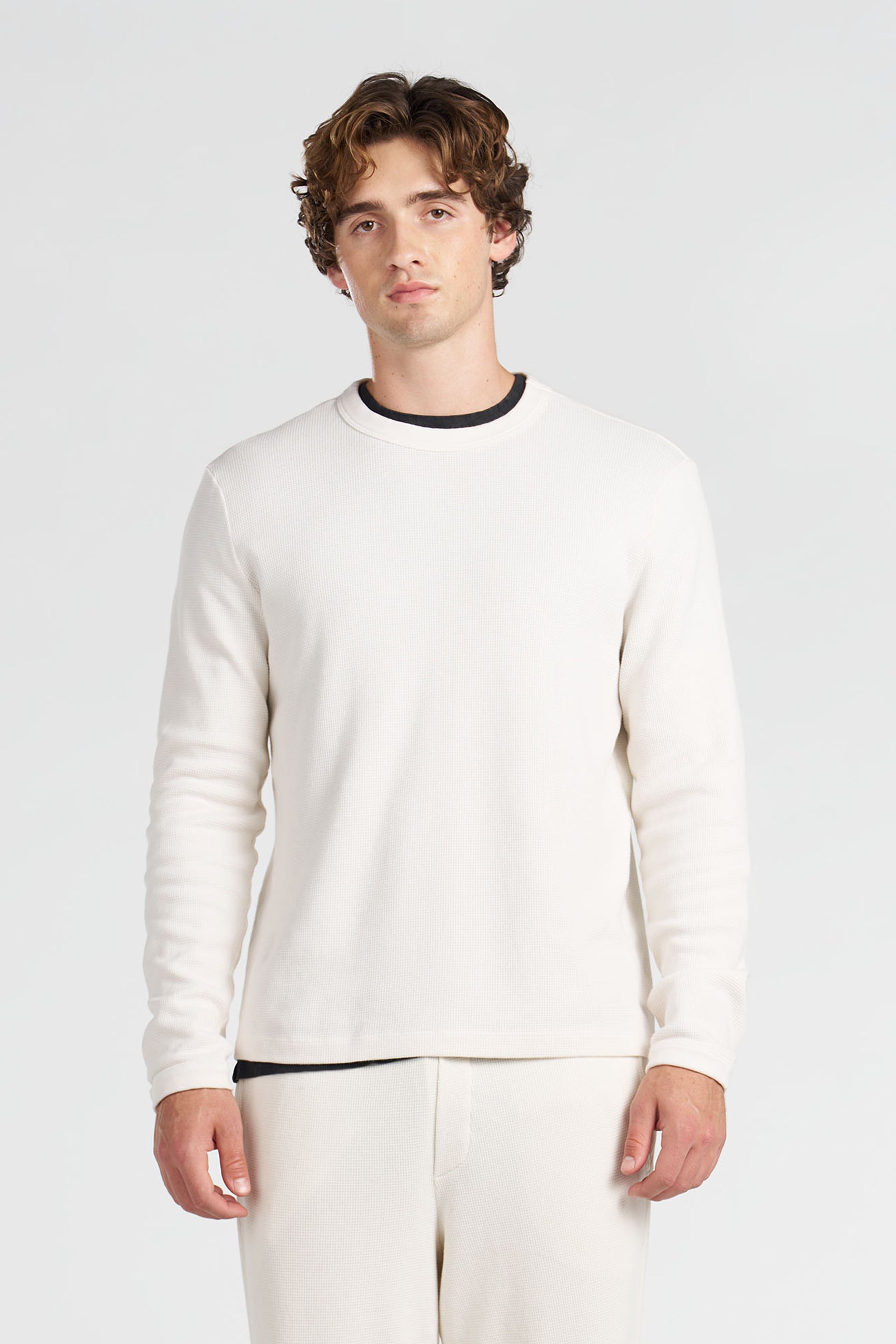 Cooper Waffle Knit Thermal | 100% Cotton Relaxed Long Sleeve