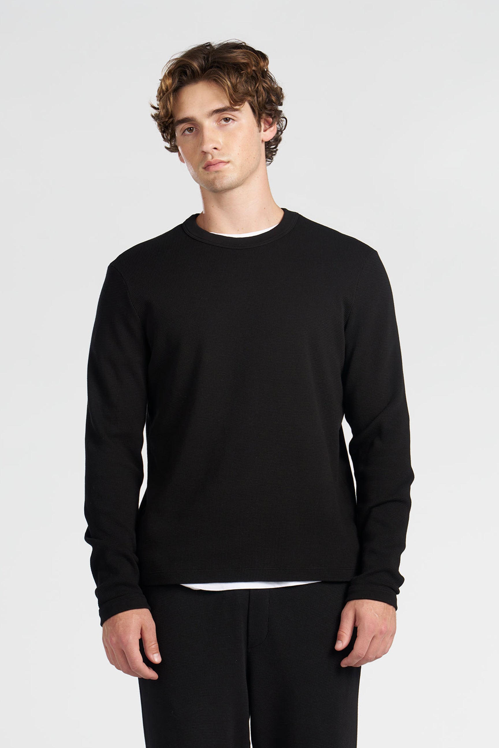 Cooper Waffle Knit Thermal | 100% Cotton Relaxed Long Sleeve