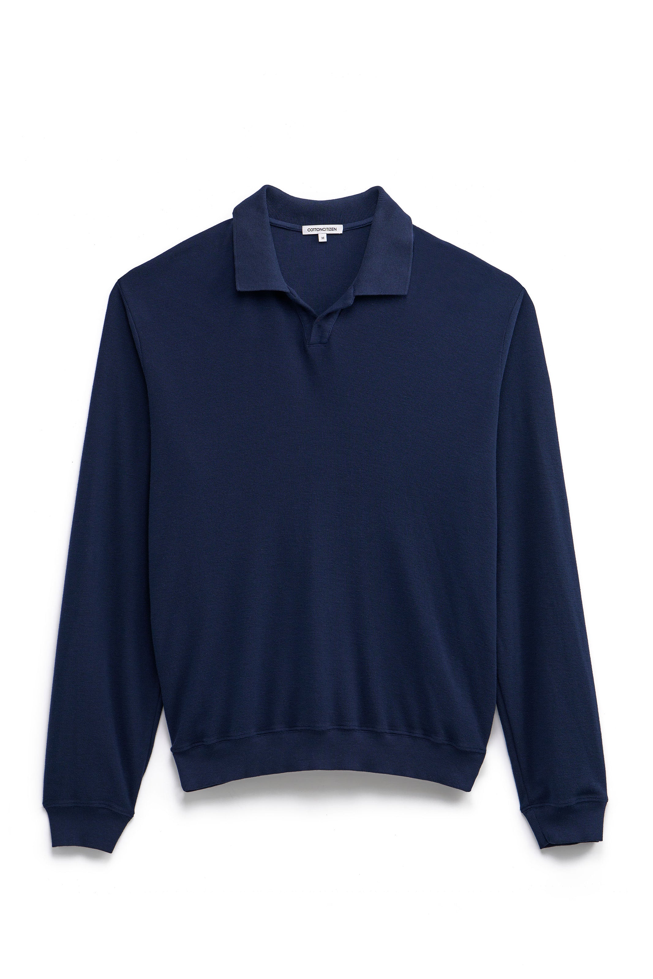 Hendrix Long Sleeve Johnny Collar Polo | Cotton Citizen