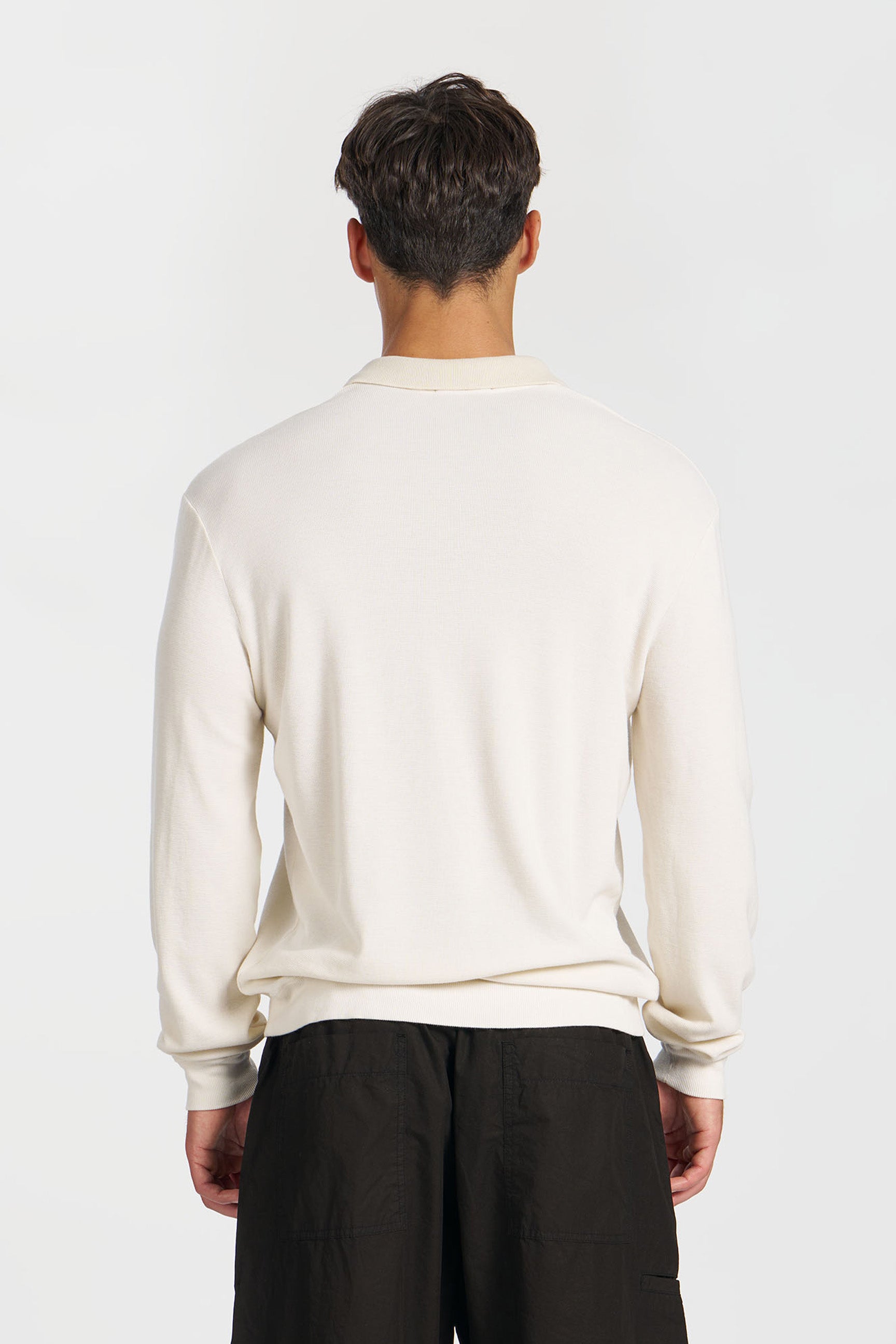 Hendrix Long Sleeve Johnny Collar Polo | Cotton Citizen