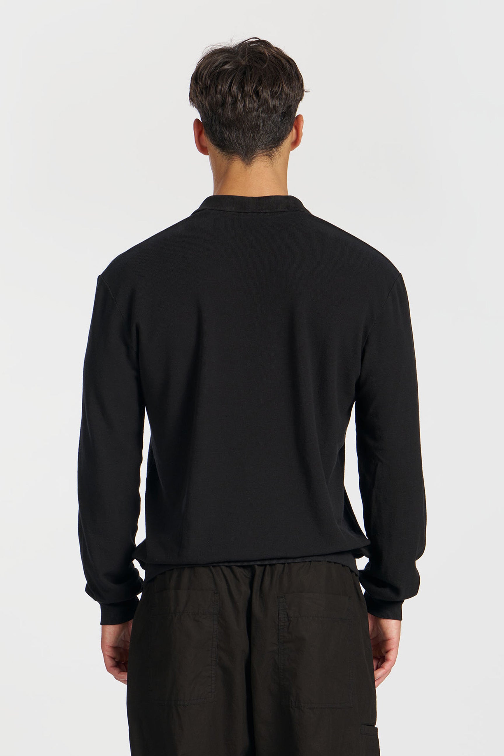 Hendrix Long Sleeve Johnny Collar Polo | Cotton Citizen