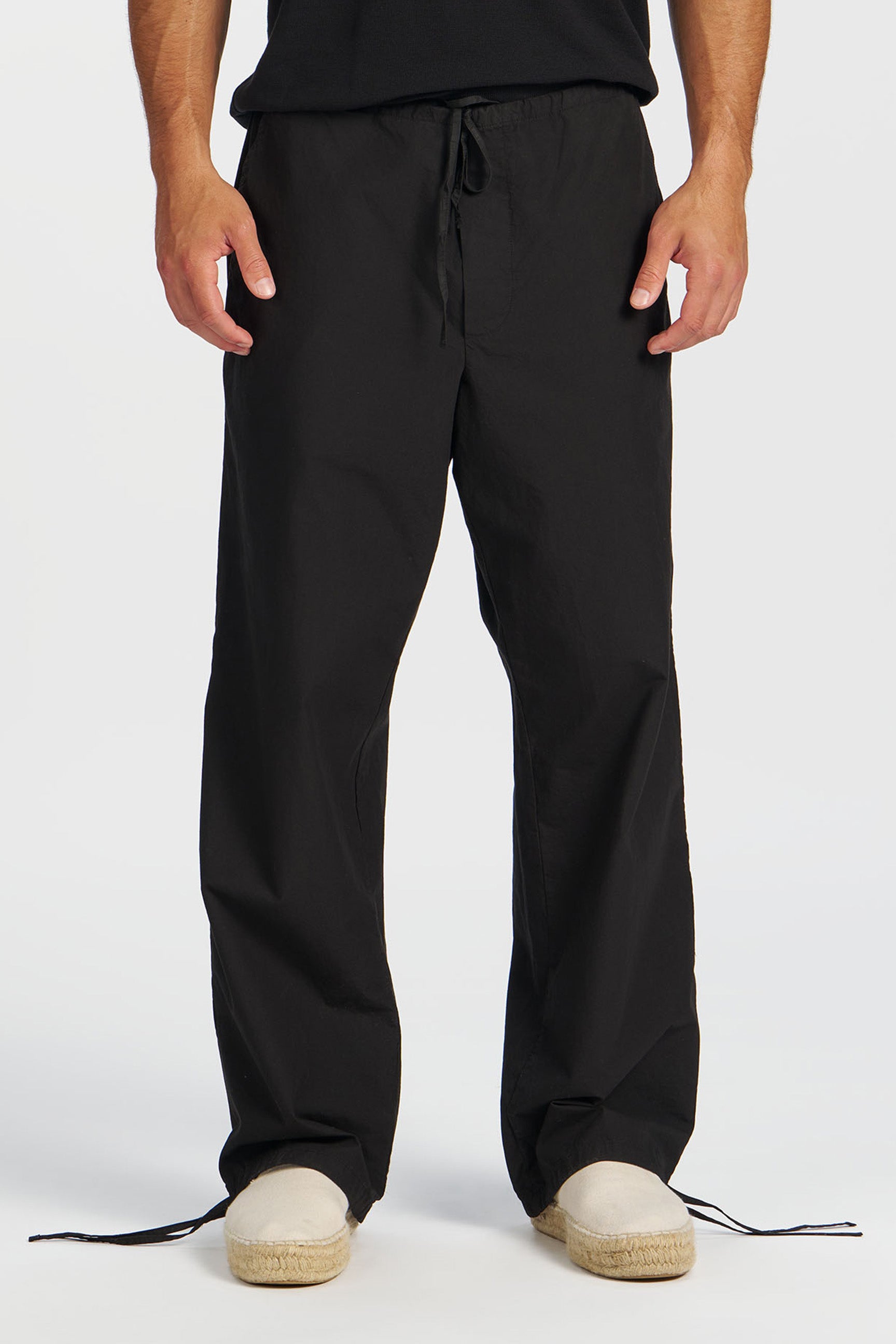 パンツ draw drowers Cotton Easy Pants Black Santorini Drawcord Pant – Cotton Citizen