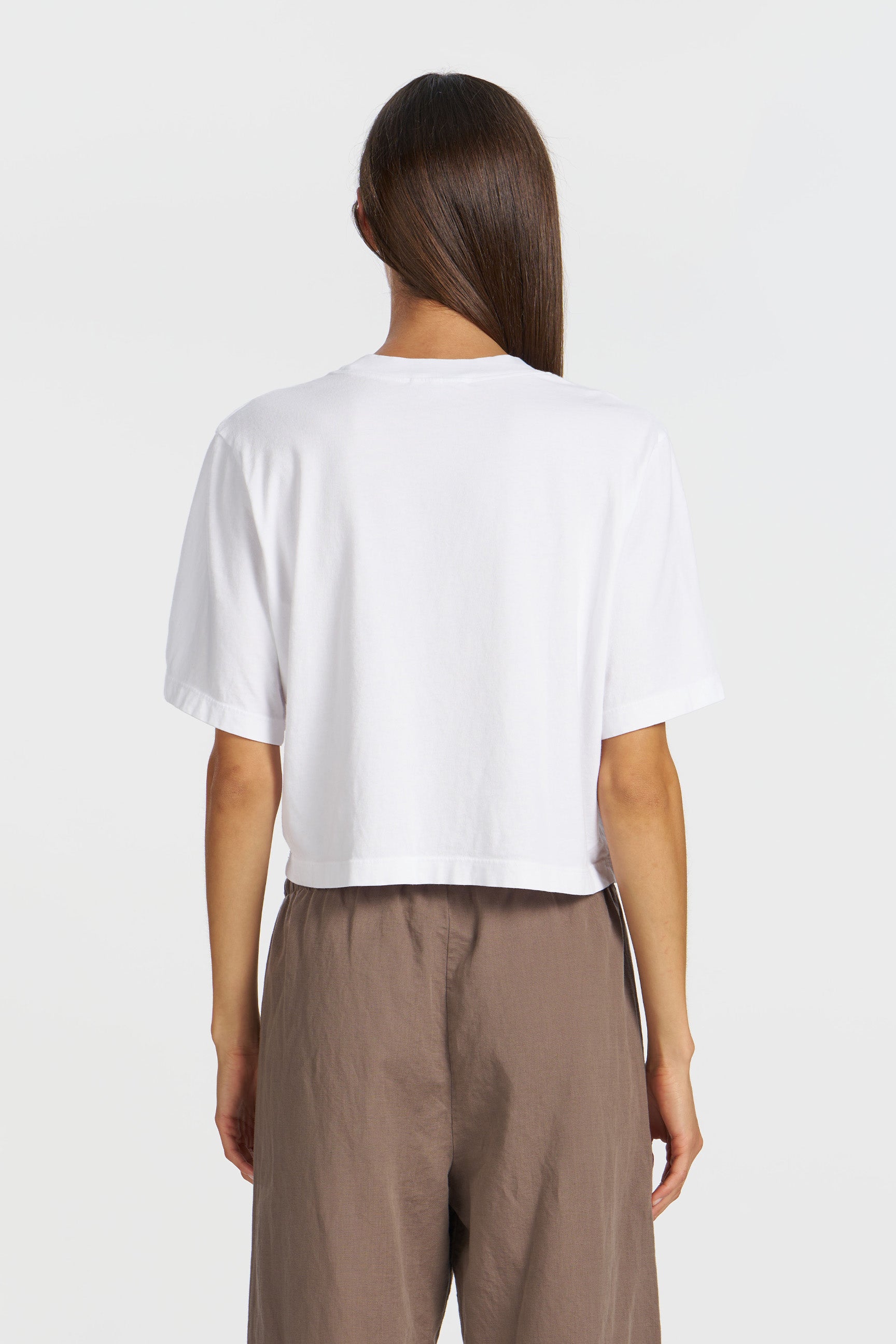 Tokyo Boxy Crop Tee - White | Cotton Citizen