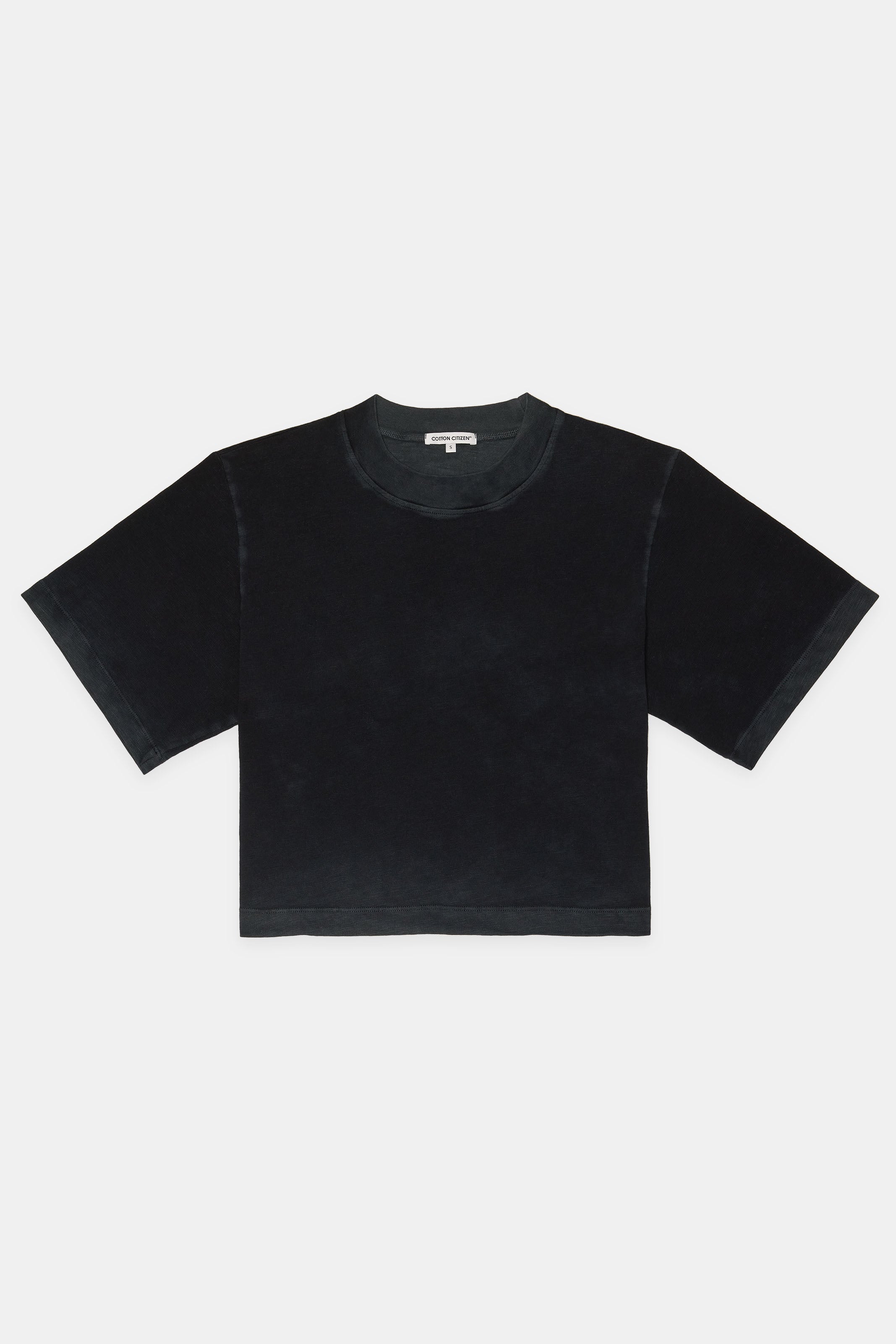 Tokyo Boxy Crop Tee - Vintage Black | Cotton Citizen