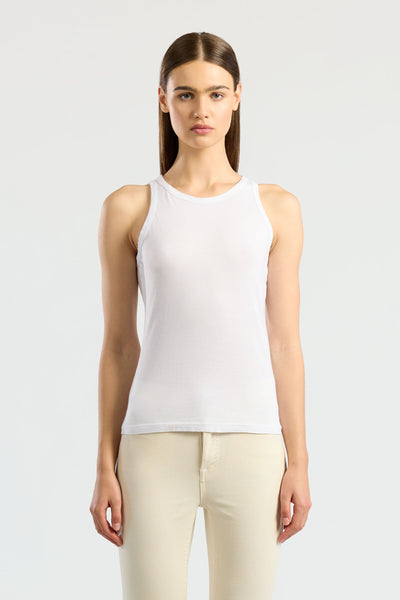 COTTON CITIZEN Capri Crop Tank in White