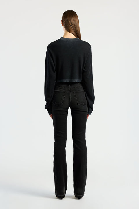Tokyo Crop Shirt L / Vintage Black