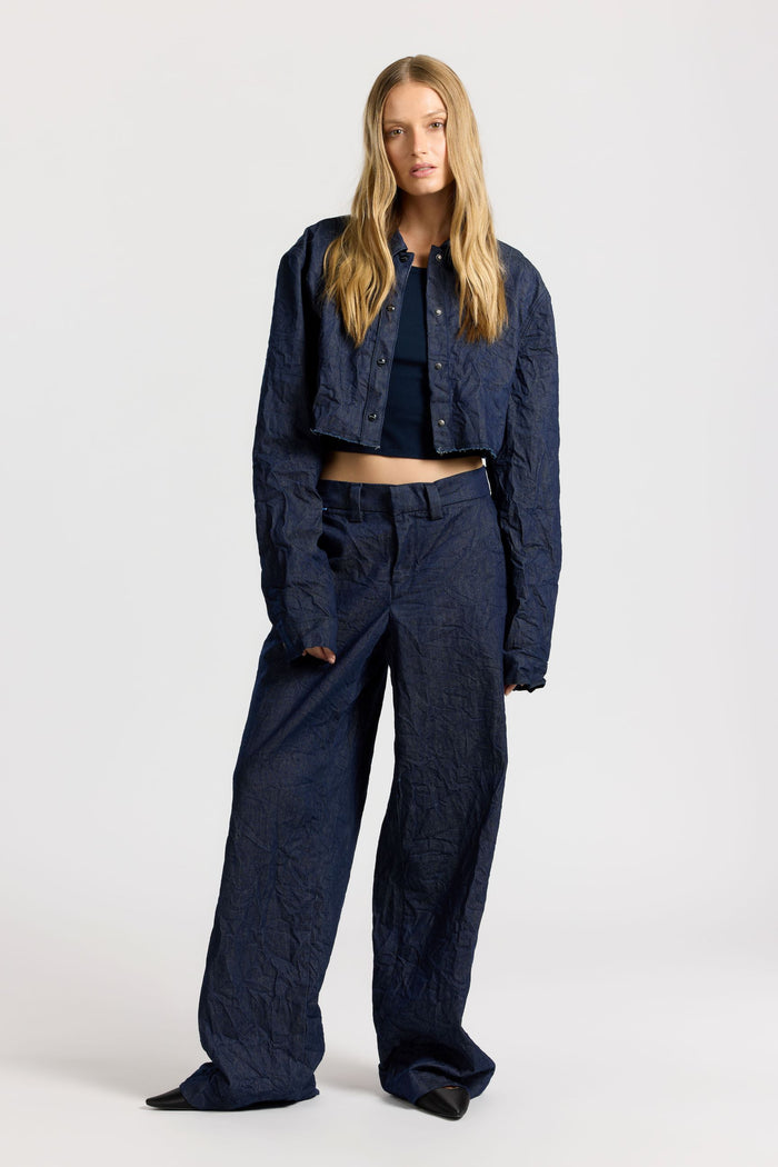 cotton citizen Manhattan Pant Dark Indigo Crinkle