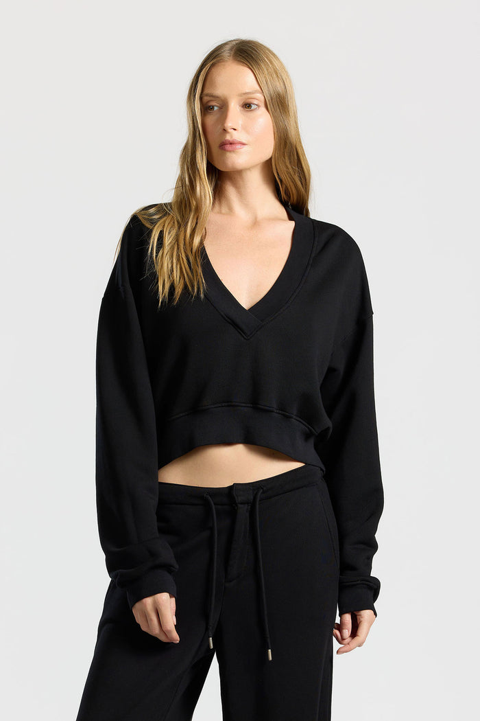 cotton citizen Geneva Sweatshirt Jet Black