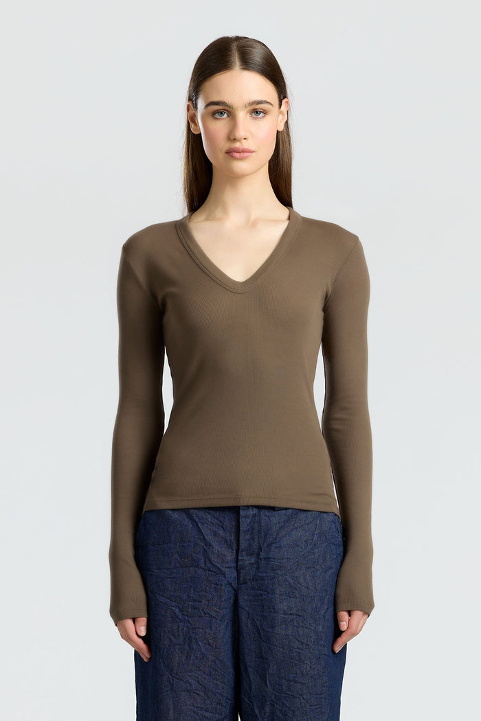 cotton citizen Verona U-Neck Shirt Fossil