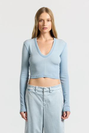 Verona Crop U-Neck Shirt