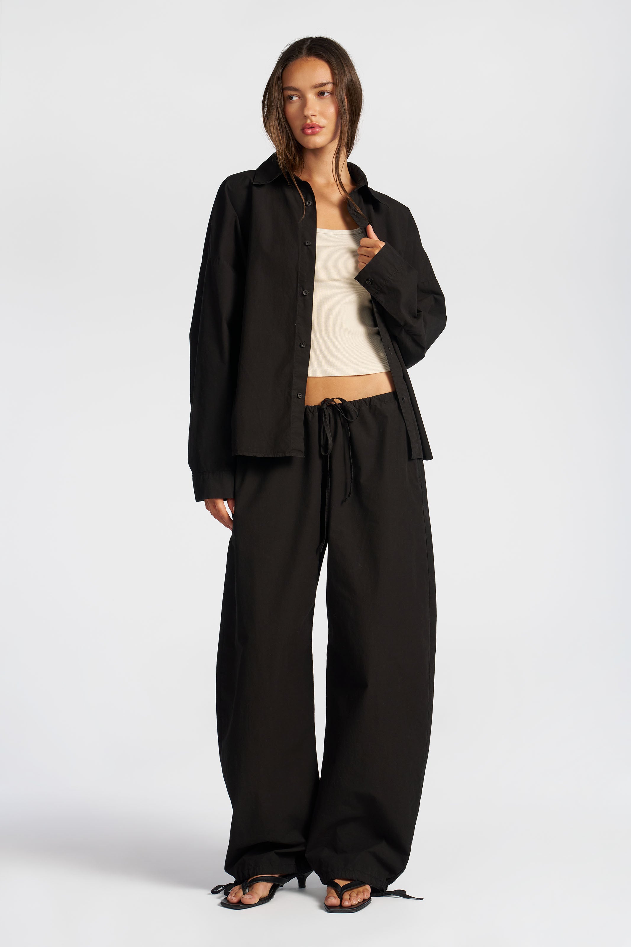 Santorini Cotton Poplin Drawstring Pant | Lightweight Summer Pant