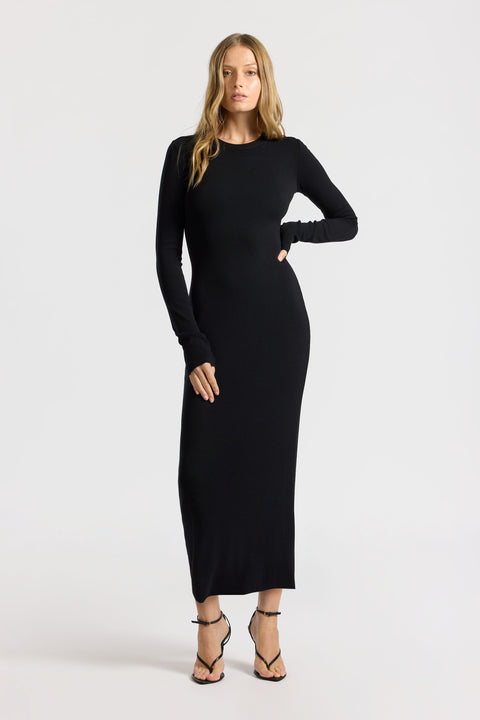 COTTON CITIZEN Verona Crewneck Maxi Dress in Black - Size XS COTTON CITIZEN Verona Crewneck Maxi Dress in Black - Size XS