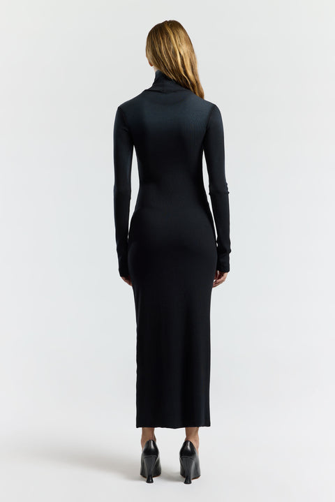 Verona Turtleneck Maxi Dress L / Black Cast Verona Turtleneck Maxi Dress L / Black Cast