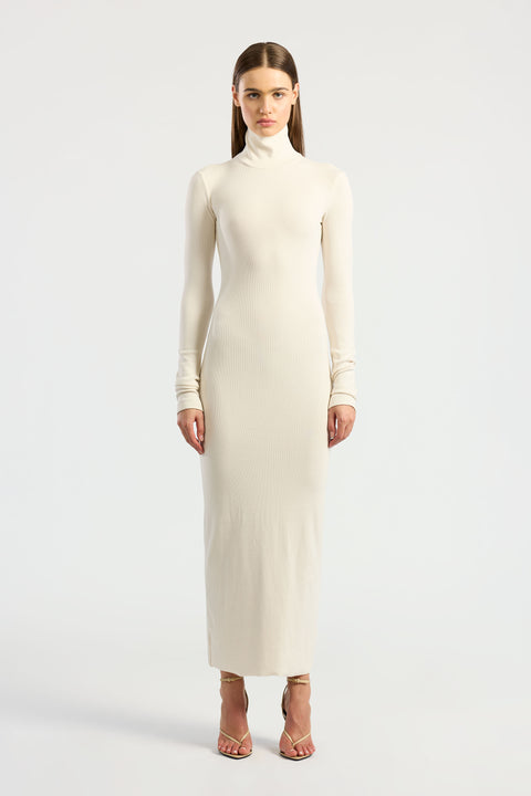 Verona Turtleneck Maxi Dress XS / Bone Verona Turtleneck Maxi Dress XS / Bone