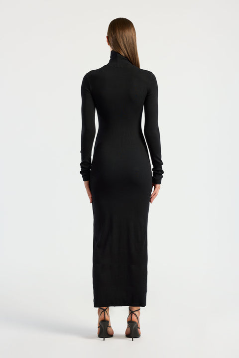 Cotton Citizen Verona Turtleneck Maxi Dress - Jet Black Cotton Citizen Verona Turtleneck Maxi Dress - Jet Black