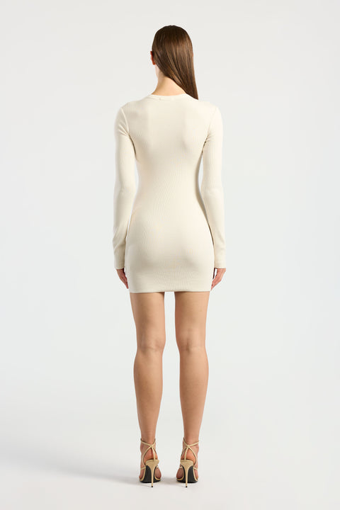 Verona Crewneck Mini Dress M / Bone Verona Crewneck Mini Dress M / Bone