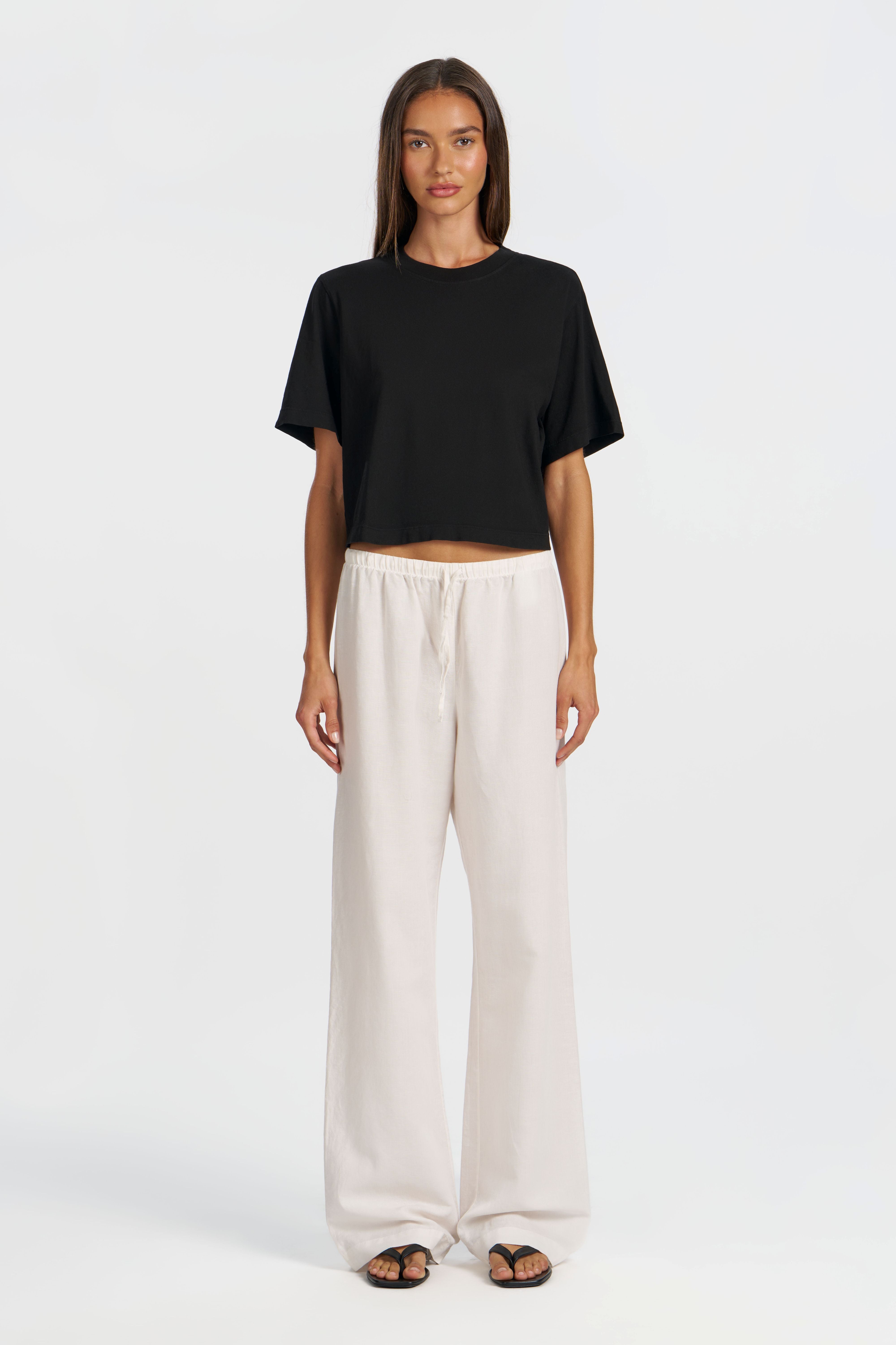 Women's Tokyo Boxy Crop Tee - Midweight Loose Jersey | COTTON
