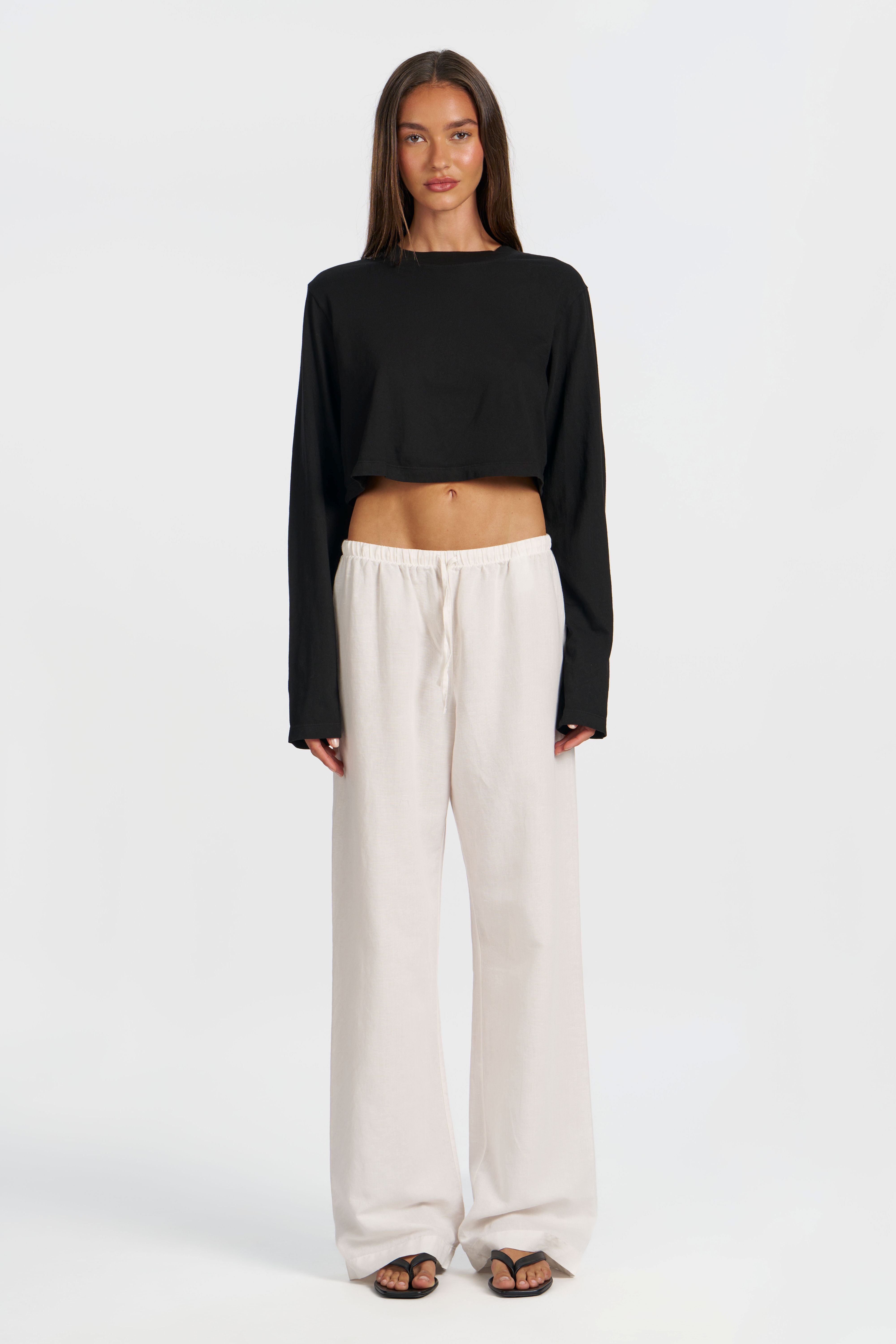 Tokyo Crop Shirt - Jet Black | Cotton Citizen