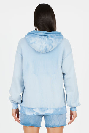 Brooklyn Baby Blue Zippered Hoodie. 