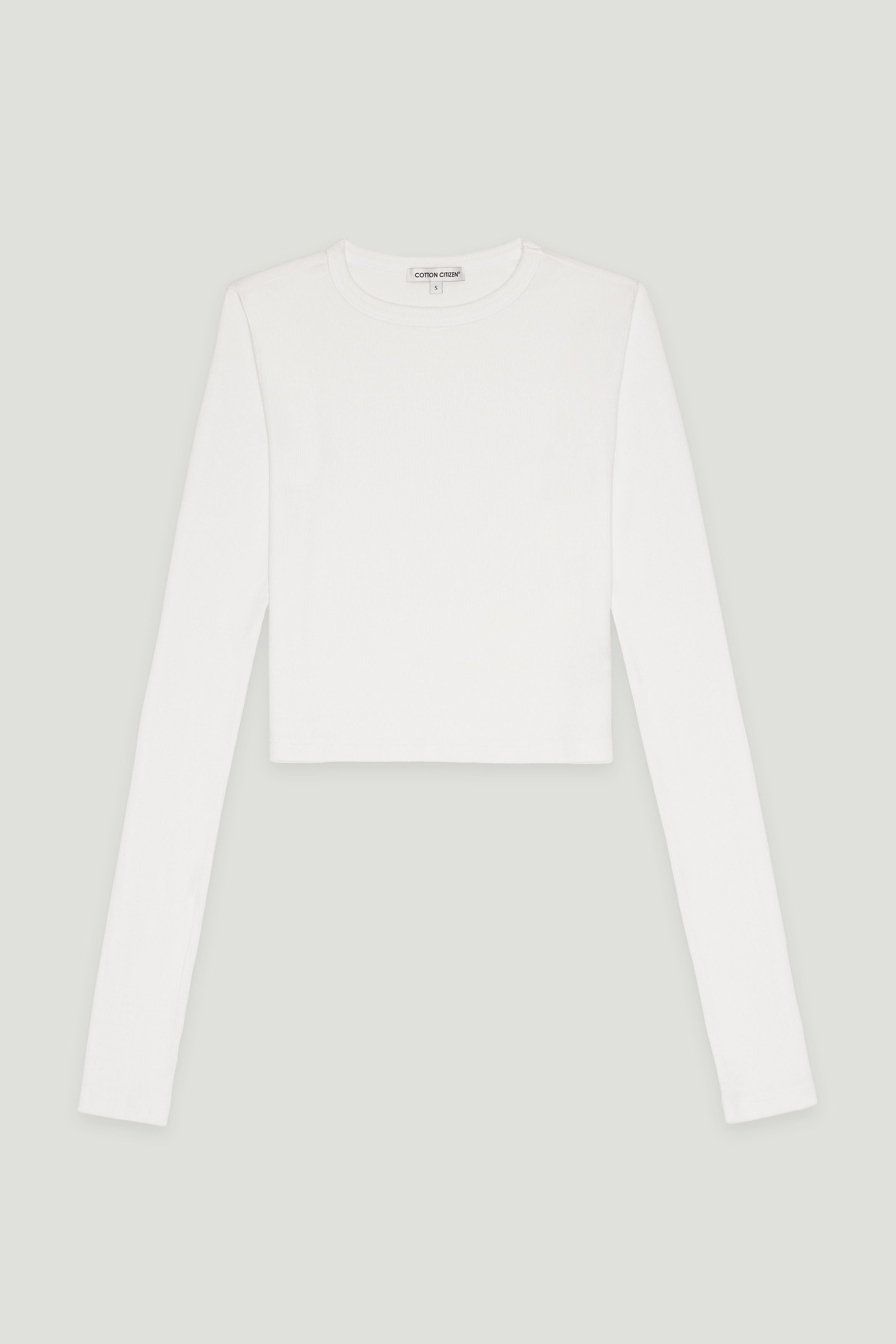 BECOME TREE CROPPED SHIRTS ビカムツリー　白 Verona Crop Shirt - Cotton Modal Baby Rib | COTTON CITIZEN